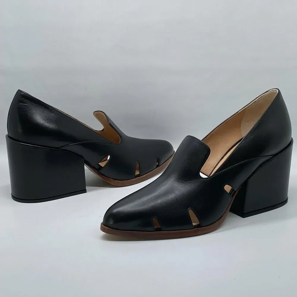 Gabriela Hearst Eliza 80MM Leather Loafers size 39